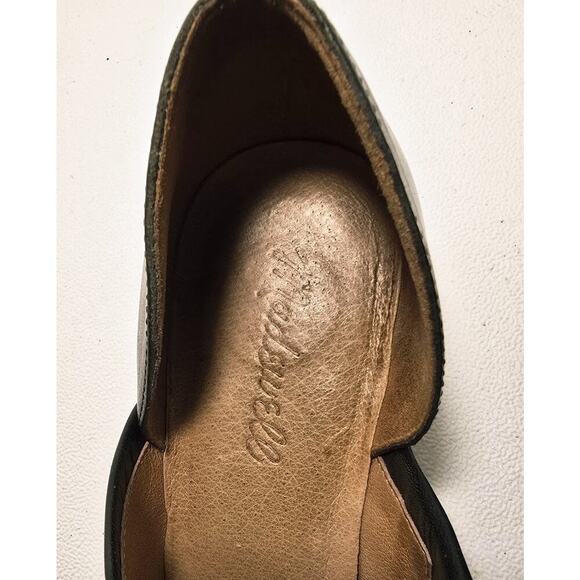 Madewell The Brady Lowcut Bootie Black Leather Ankle Boot Heel Pointed Toe 7 - Picture 4 of 10